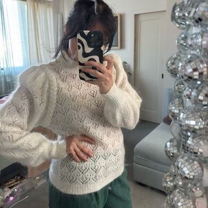 Sezane jumper in white